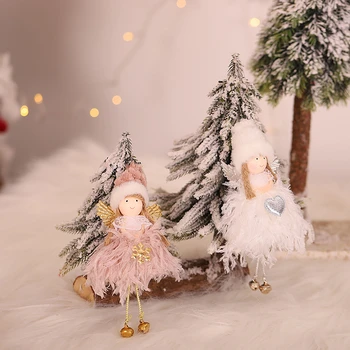 

Plush Angel Doll Pendants Christmas Tree Decoration Hanging Ornaments Crafts Gifts Xmas New Year Party Wedding Home Decor 63234