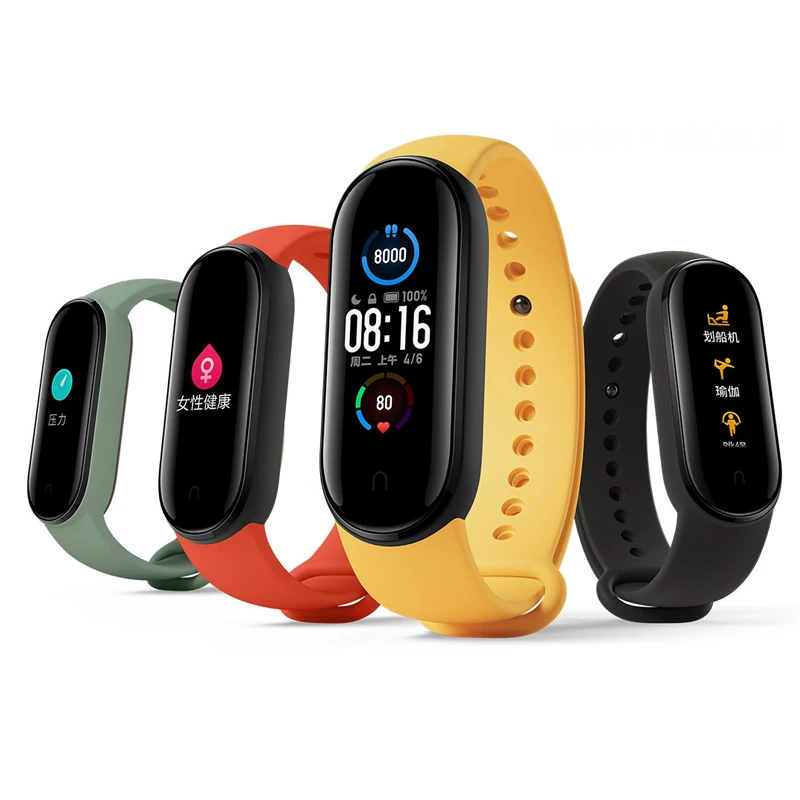 Смарт браслет Xiaomi Mi Band5 фитнес трекер с пульсом Bluetooth спортивный AMOLED экран band