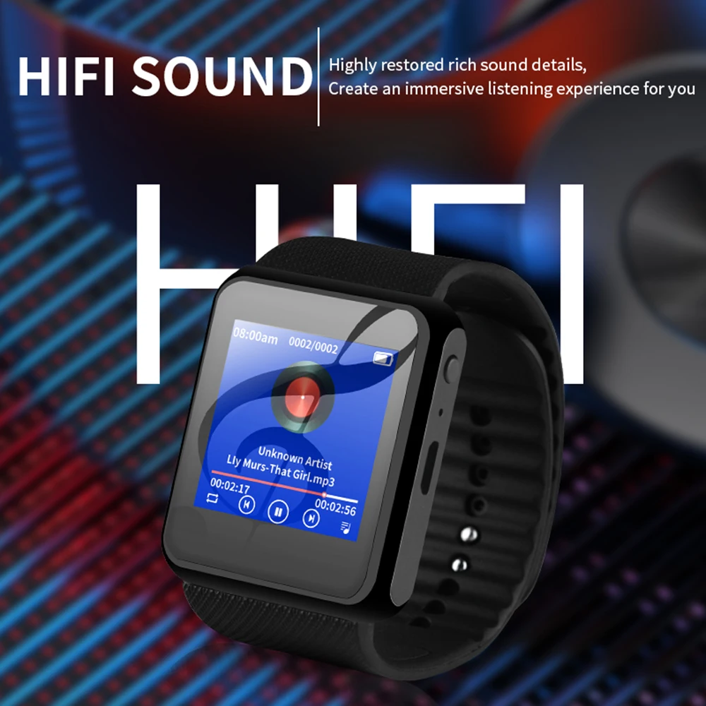 Bluetooth Смарт-часы 4G MP3 HiFi Звук 2 дюймов сенсорный экран HD Портативный HIFI звуковые эффекты, поддержка нескольких музыкальных форматов