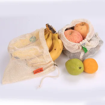 買取 再利用可能なバッグ洗える巾着メッシュ生成レジ袋野菜果物ショッピング新