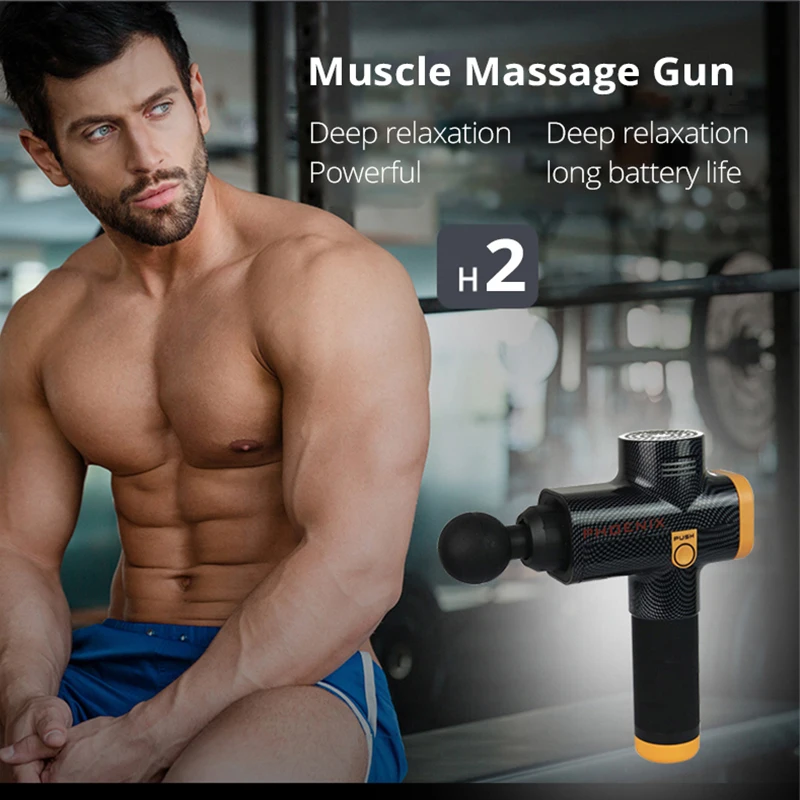 

Fitness muscle massage gun deep tissue massage treatment gun exercise muscle pain relief weight loss shaping