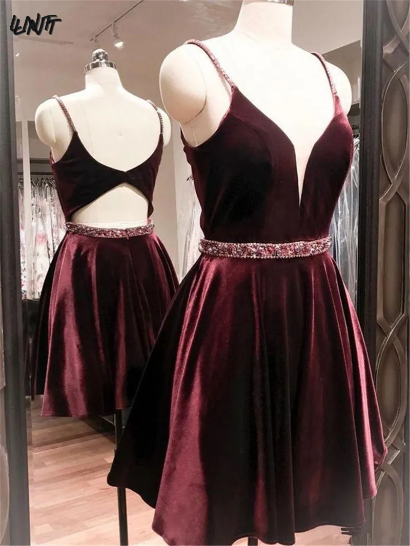 velvet hoco dress