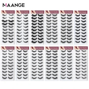 

10 pairs 100% Real 3D Mink Eyelashes Natural Soft False Eyelashes 3d Mink Lashes Eyelash Extension Makeup Kit Cilios 2019 NEW