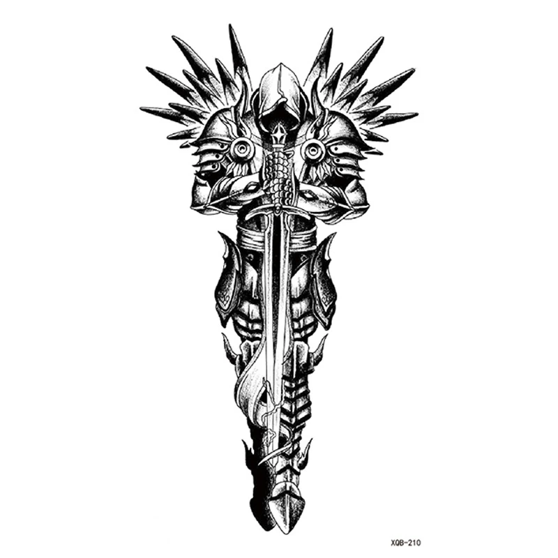 

Robotic Dagger Fake Tattoo Sticker for Men Woman Girl Temporary Tattoos Arm Leg Waterproof Tatoo Body Transfer Tatto