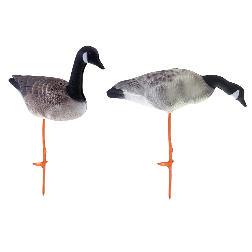 2pcs Foldable 3D Lifelike Full Body Goose Hunting Shooting Decoys Goose Decoy Hunting Bait Garden Lawn Decors Ornaments