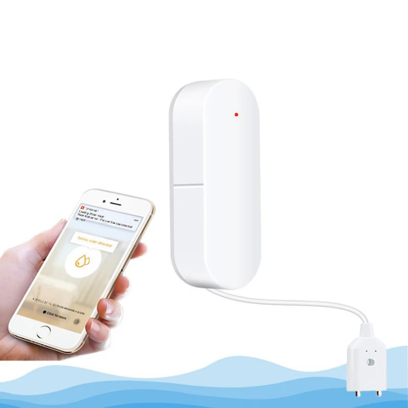 Wi-Fi умный датчик утечки воды уровень утечки потока сигнализация детектор защита от перелива приложение Tuya Совместимо с Alexa Google Home