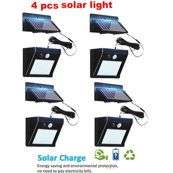 

2/4pcs Solar Lights Outdoor Wireless 100/56/30 led Adjustable Angle Motion Sensor Light Security Lighting Lamp For Garden Wall Y