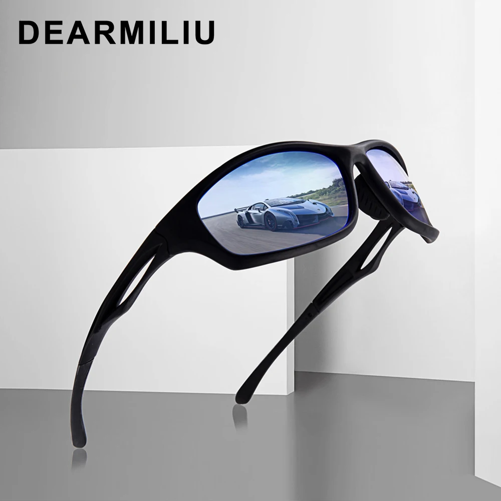 Мужские солнцезащитные очки DEARMILIU поляризационные с зеркальной оправой