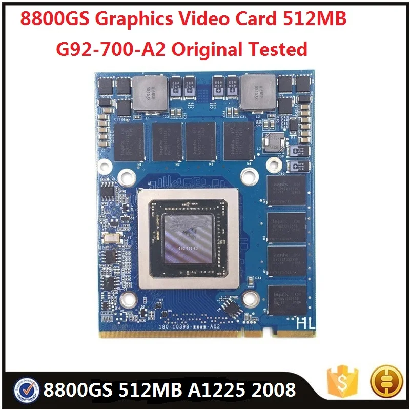 Оригинальная графическая видеокарта NVIDIA GeForce 8800GS 8800M 512 МБ 180-10398-0000-A02 Для iMac 24 "