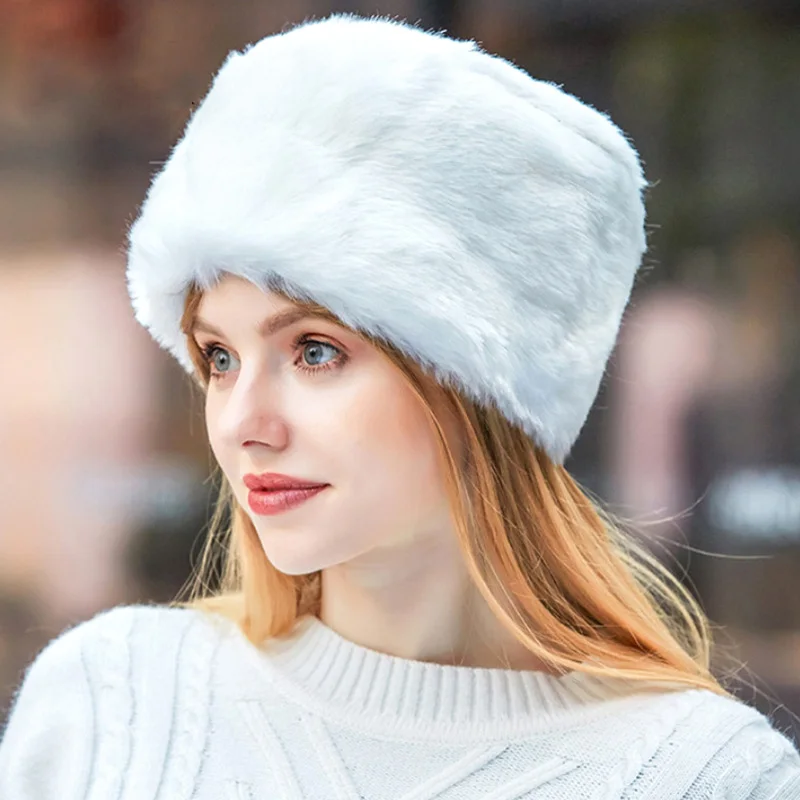 Women Winter Thicken Hats Warm Faux 