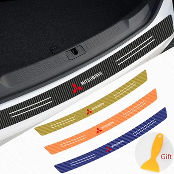 

Car Styling Auto Rear Bumper Trunk Tail Lip Carbon Fiber Protection Sticker Decal For Mitsubishi asx l200 outlander 3 lancer