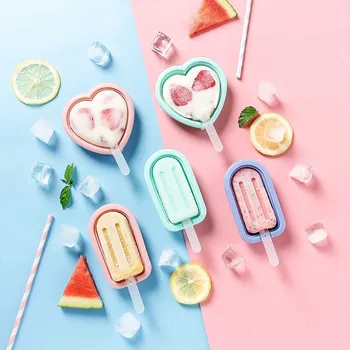 

Ice Mold Heart Shaped Ice Cream Mould Silicone Ice Cream Mold Reusable Tray Mold форма для мороженого cocina accesorios #L5