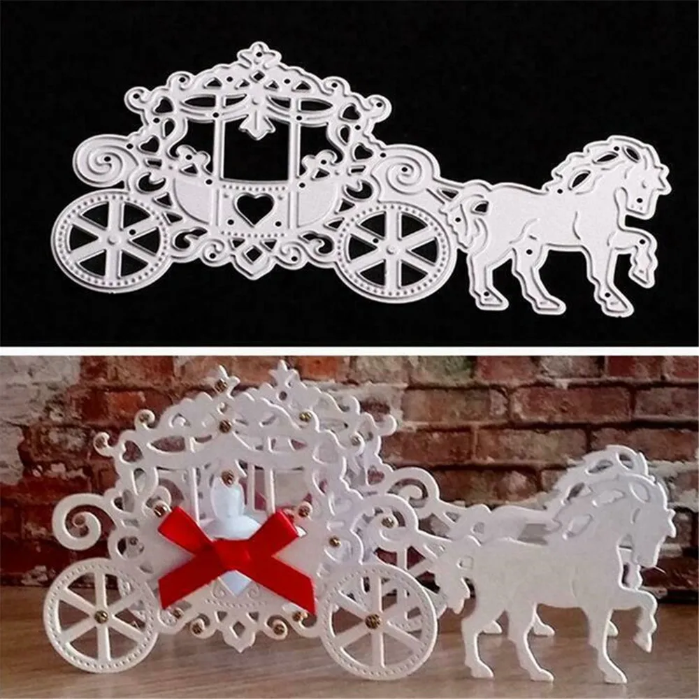 

Metal Craft Princess Carriage Metal Cutting Dies Stencils Scrapbooking Photo Album DIY Decorative Craft Die Cut