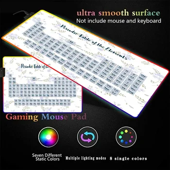 

Tabla Periodica Diagrama RGB Mouse Pads Big Size Large Gaming Comfortable Colorful Glow Mouse Mats Durable Desktop Pad