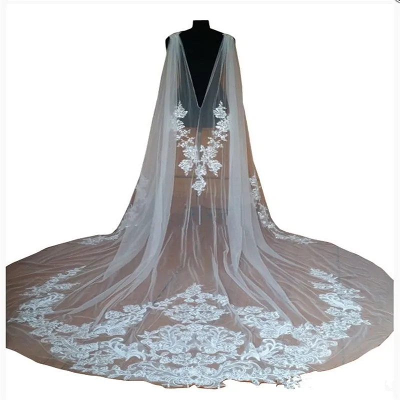 hot-sale-2018-bridal-wedding-shawl-cloaks-bolero-cape-lace-jacket-wraps-white-ivory-shrug-cathedral-train-3m-long-veil