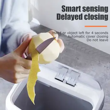 

15L Automatic Smart Sensor Dustbin PP Plastic Kitchen Bedroom Energy-Saving Intelligent Sensor Trash Can Household Merchandises