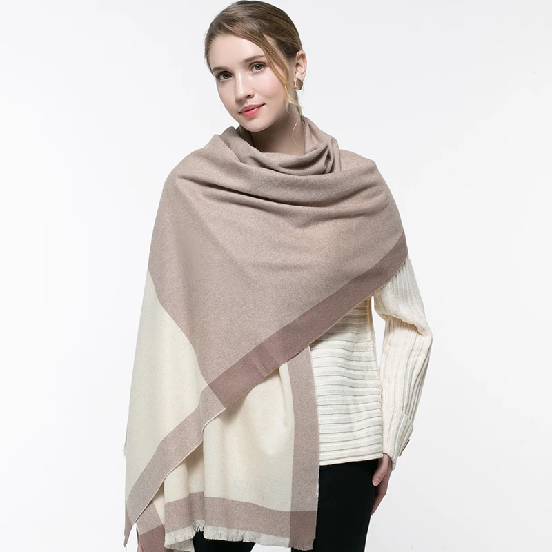 100% Cashmere Shawls and Wraps For Women Winter Warm Capes Pure Cashmere Pashmina Scarves For Ladies  Foulard Femme 200x60cm