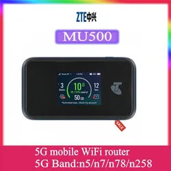 Zte mu500 novo hotspot móvel 5g, rede wi fi, 5g, mmwave e sub6g, até 30 dispositivos, bateria de 4500mah, suporta ethernet