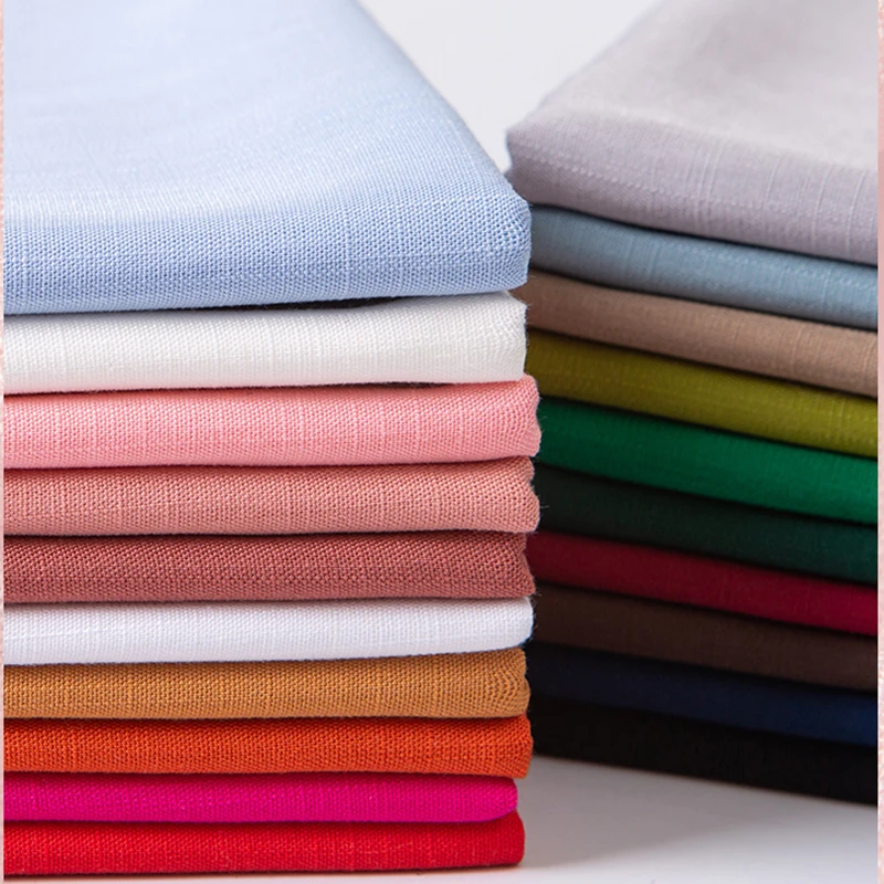 100% Linen Fabric Material For Shirt  Apron Curtain  Sewing DIY Handmade Pure, 158 Colors,1000M/Colour in Stock , Bulk Purchases