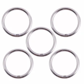 

5 Pcs 40mm x 4mm Stainless Steel Webbing Strapping Welded O Rings