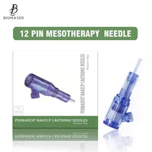 10X картридж иглы 12P мезотерапия иглы татуировки Одноразовые стерилизованные иглы для татуировки машина Комплект Перманентный макияж машина