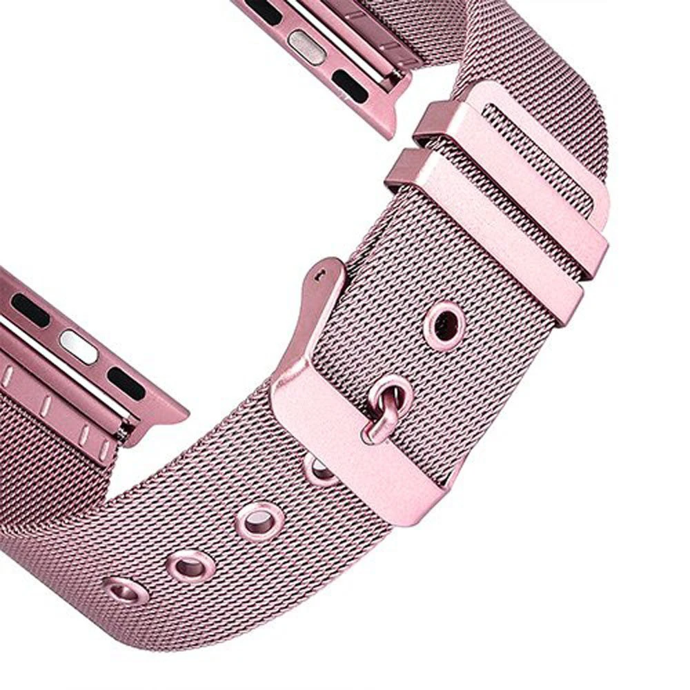 Ремешок Миланская петля для Apple Watch Band 44 мм 40 series 6 se 5 4 3 2 браслет из нержавеющей