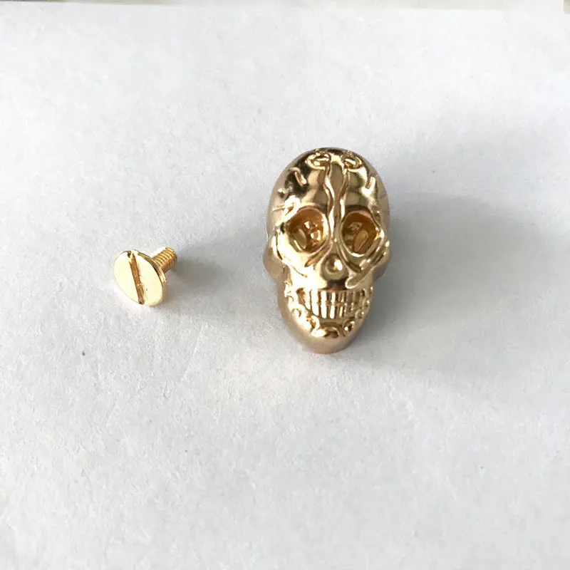 golden big AIJJU DIY 20 шт. металлический Готический Череп привидение заклепки отвертка Conchos панк-шпильки кожа ремесло сумка Пояс одежда шляпа декор обуви - Цвет: golden big