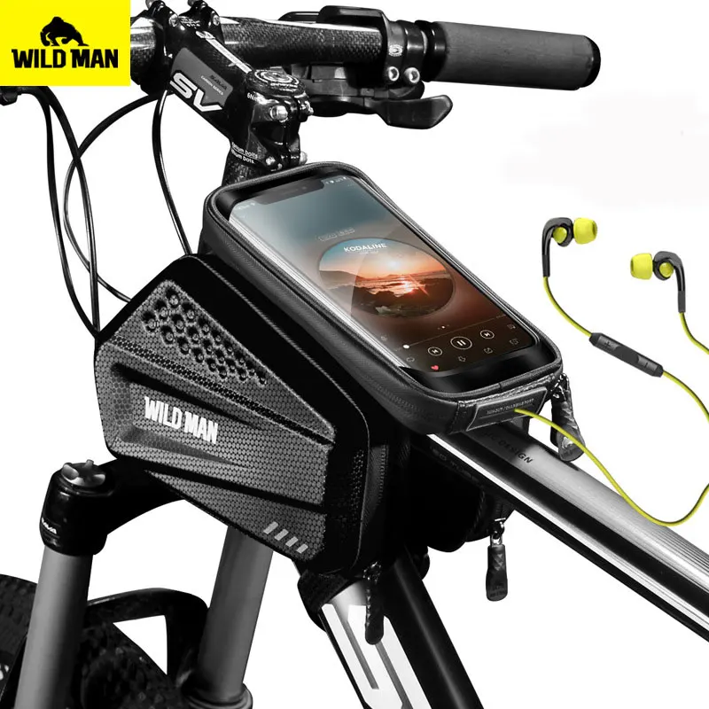 Bicycle Front Frame Bag Top Tube Phone Bags Waterproof Touch Screen Rainproof