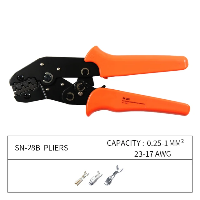 SN-28B crimping tool crimper plier 1550pcs Dupont connector kit and 460pcs JST-XH terminals set 2.54mm pitch female pin header SN-28B