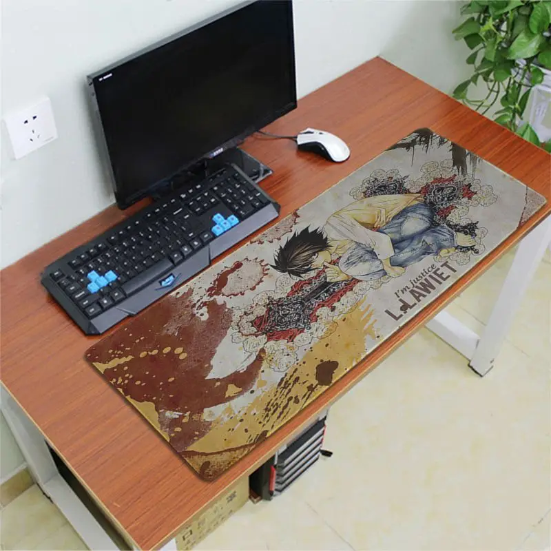 Высокое качество, коврик для клавиатуры с надписью "Death Note", резиновый коврик для игровой мыши, Настольный коврик,, большой коврик для мыши, коврик для клавиатуры