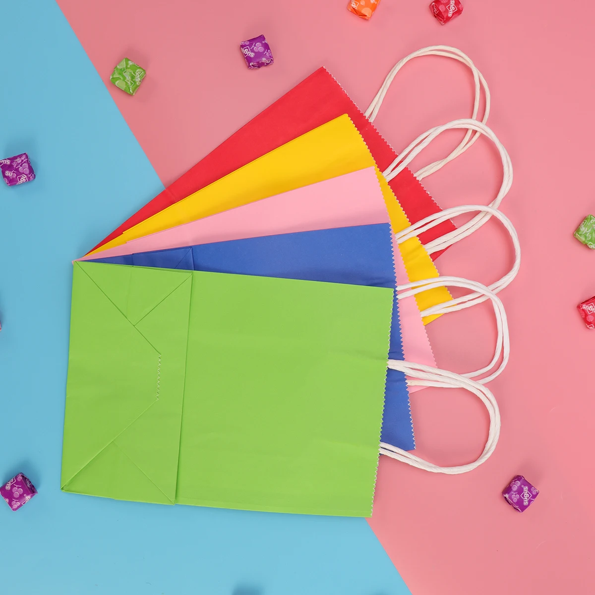 TOYMYTOY 20 шт крафт-бумажные пакеты для подарков крафт-бумажный пакет с ручкой бумажные подарочные пакеты с ручками мешочек для вечерние покупок