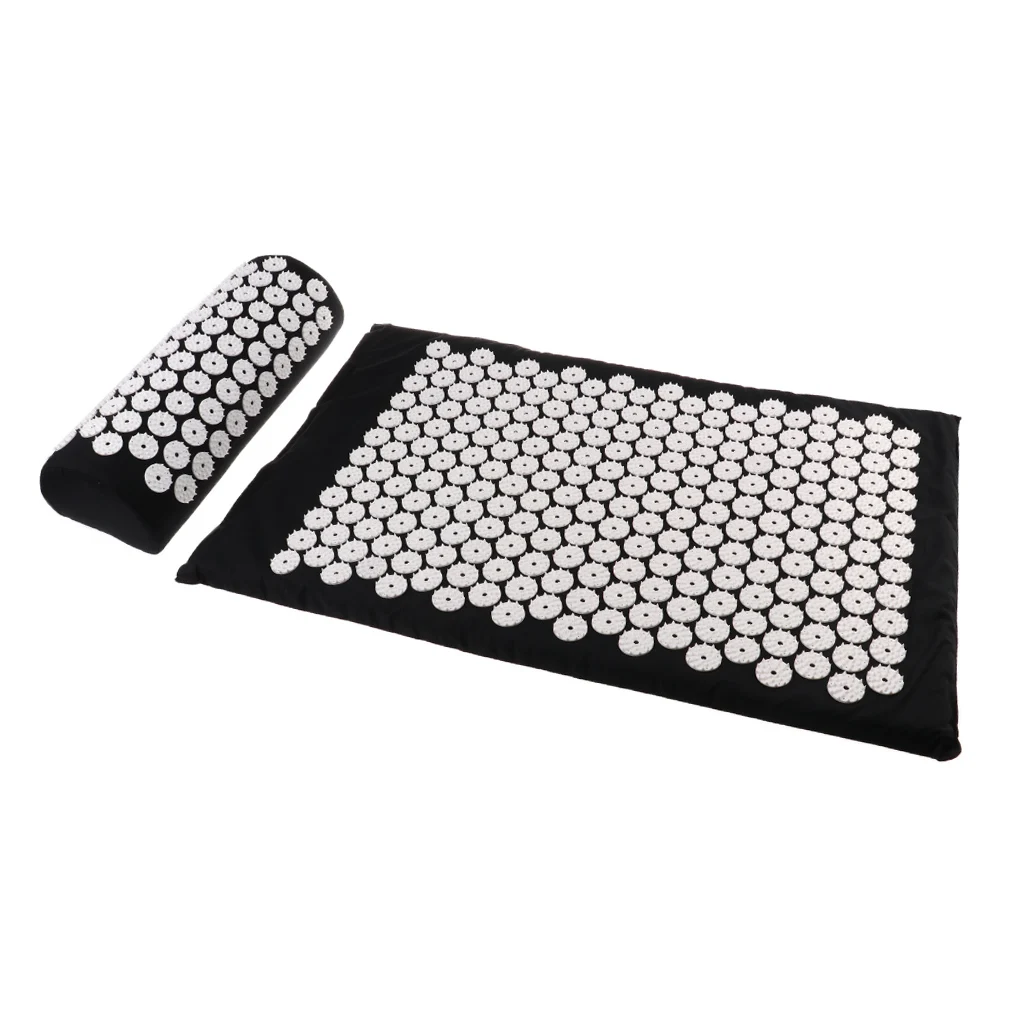 Trigger Point Spiky Reflexology Acupressure Pillow Mat Set Acupuncture Massage Cushion + Mat + Storage Travel Carry Bag