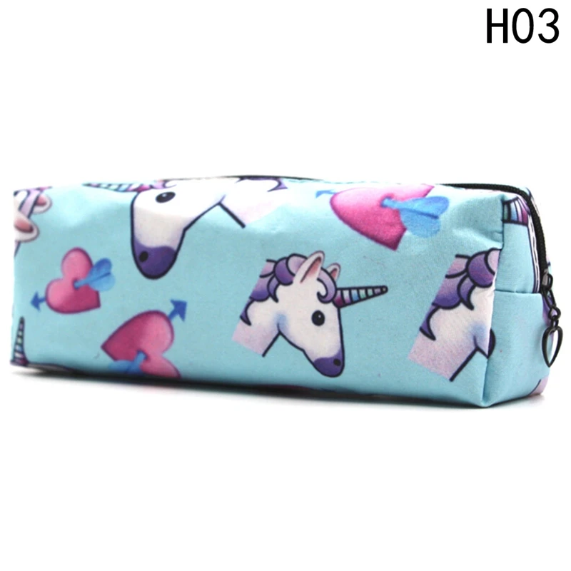 1pcs Cute Animal Pencil Case Kawaii Cartoon Horse Oxford Pencilcase Pencil Box