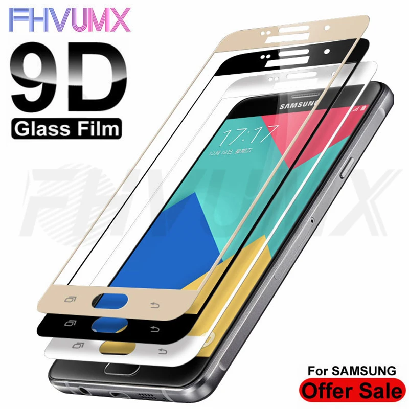 Protector de cristal templado 9D para Samsung Galaxy, Protector de pantalla para Samsung Galaxy A3 A5 A7 J3 J5 J7 2016 2017