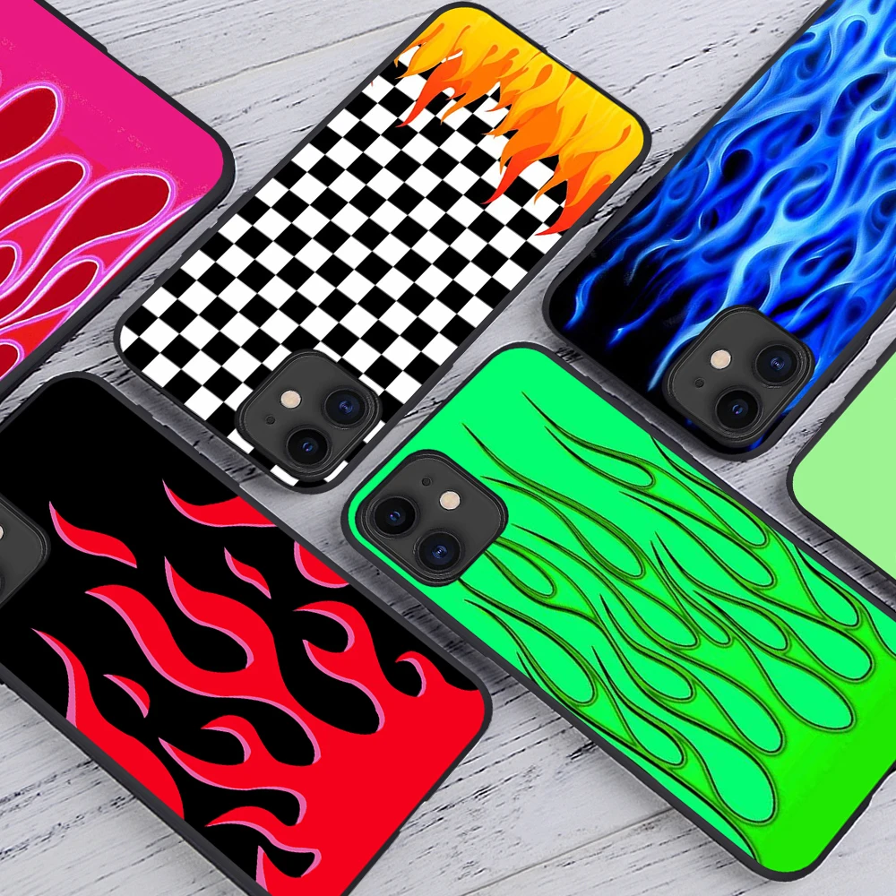 Художественный чехол с изображением пламени для iPhone SE 2020 11 Pro XS Max XR X 7 8 6 s S Plus Fire