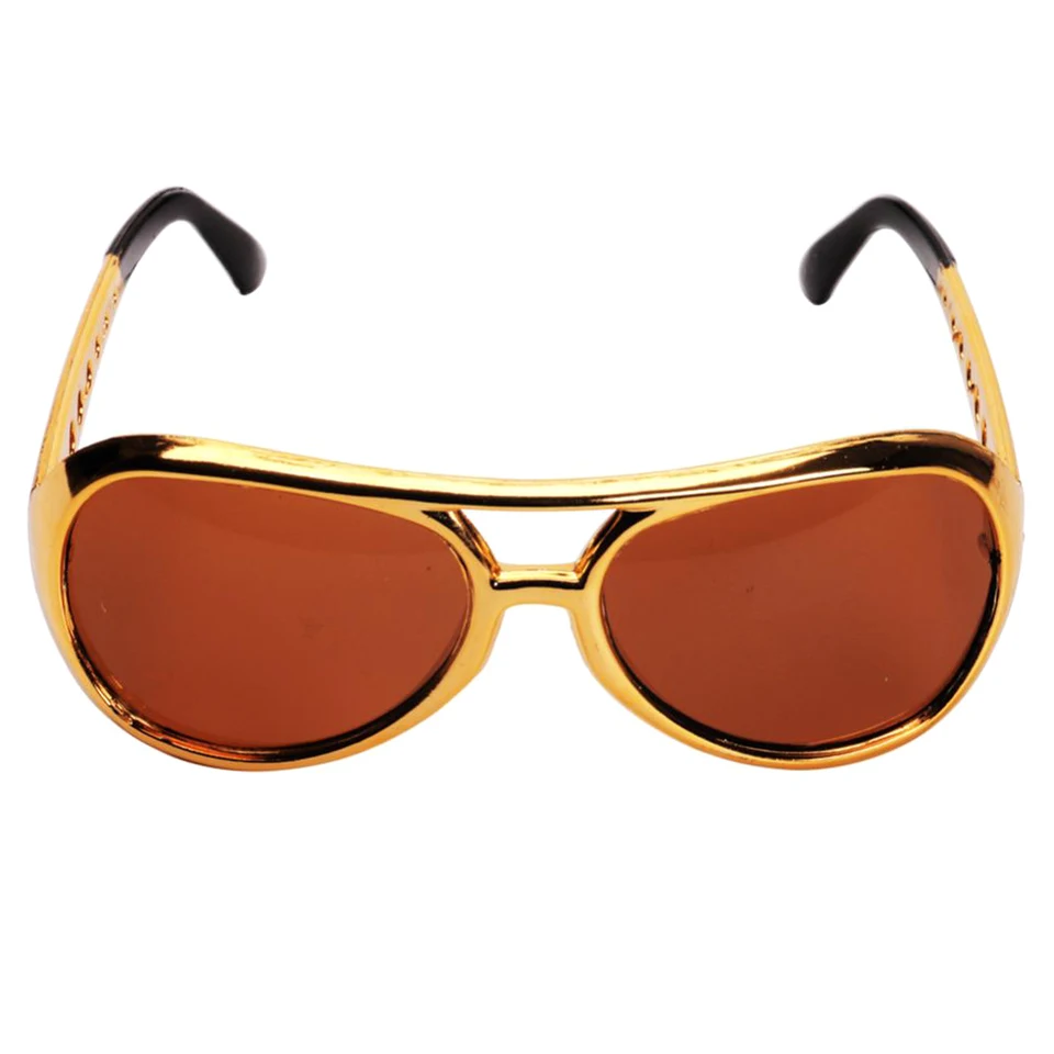 6 Occhiali Da Sole In Stile Rock Star Anni '50-'60, Montatura Dorata, Per Feste A Tema, Halloween, Cosplay, Carnevale, Regalo Divertente