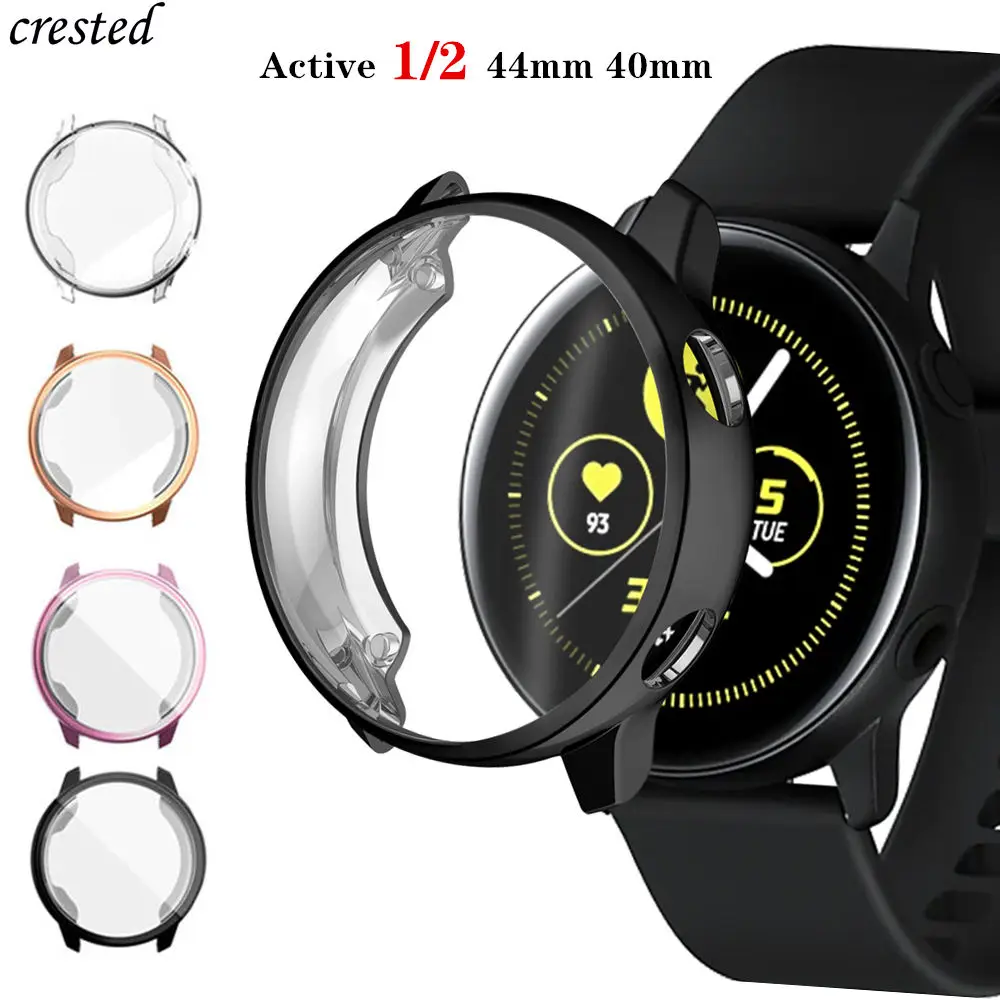 Custodia Per Samsung Galaxy Watch Active 40 44Mm Tpu Copertura All-Around Paraurti + Pellicola Proteggi Schermo Galaxy Watch Active 2 44Mm 40Mm