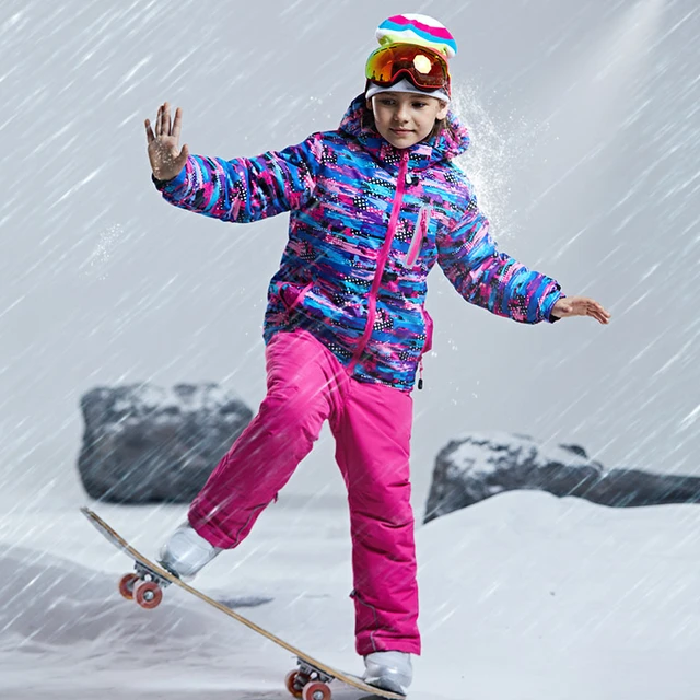 Combinaison De Ski Imperméable Pour Enfants, Ensemble De Veste Et