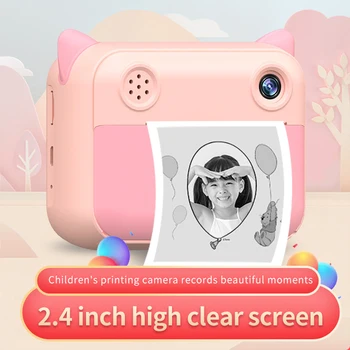 

Kids Instant Camera For Children Camera 2.4 Inch 1080P Digital Camera For Kids Instant Print Camera Birthday Gifts For Girl Boy