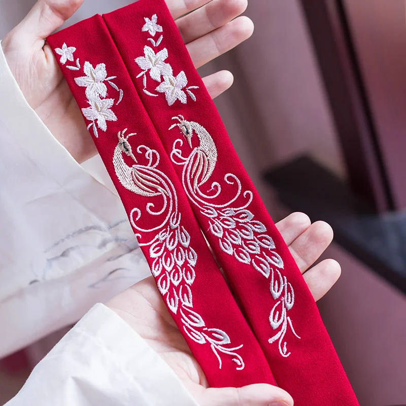 Стиль Bianhua Hanfu вышитая лента для волос супер фея Manzhu Shahua веревка для волос в китайском стиле аксессуары для волос к костюму женский