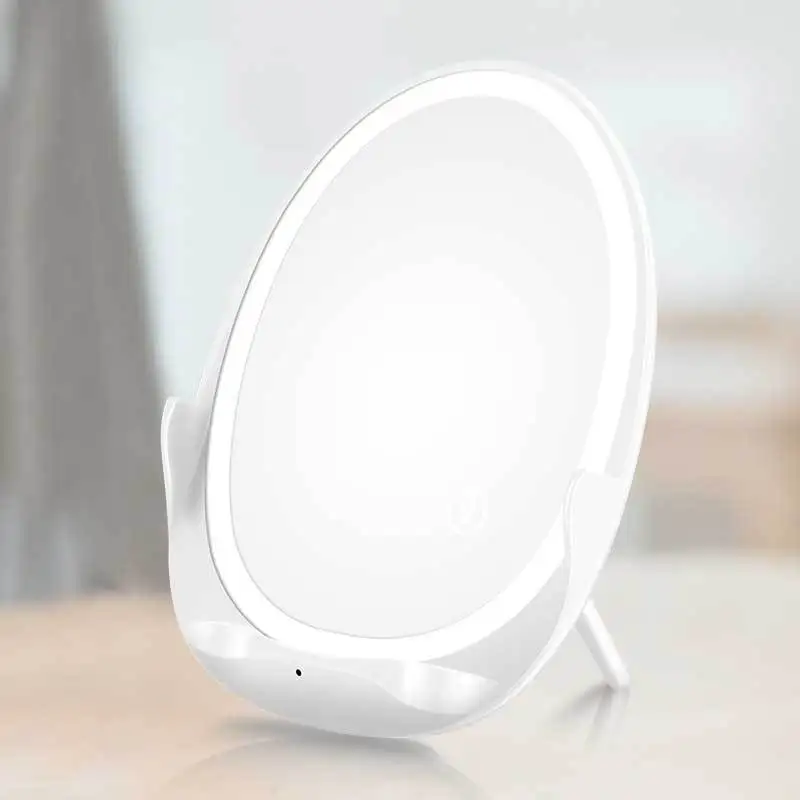 

Touch Dimming Fill Light HD Makeup Mirror LED Lamp Beauty Tool 5W Cell Phone Wireless Charger Cosmetic Mirror USB Chargeable