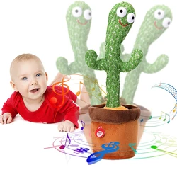 Cactus de baile cantando juguetes de peluche Kawaii Sunny Talking Cactus juguete para chico juguetes de peluche de interacción de voz eléctrica
