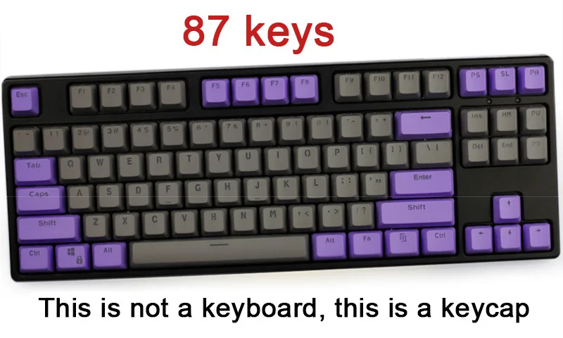 104/87 ключ PBT двойная цветная подсветка GK61 механическая клавиатура Keycap для ANNE Ikbc Cherry MX механическая клавиатура - Цвет: 87 KEYS