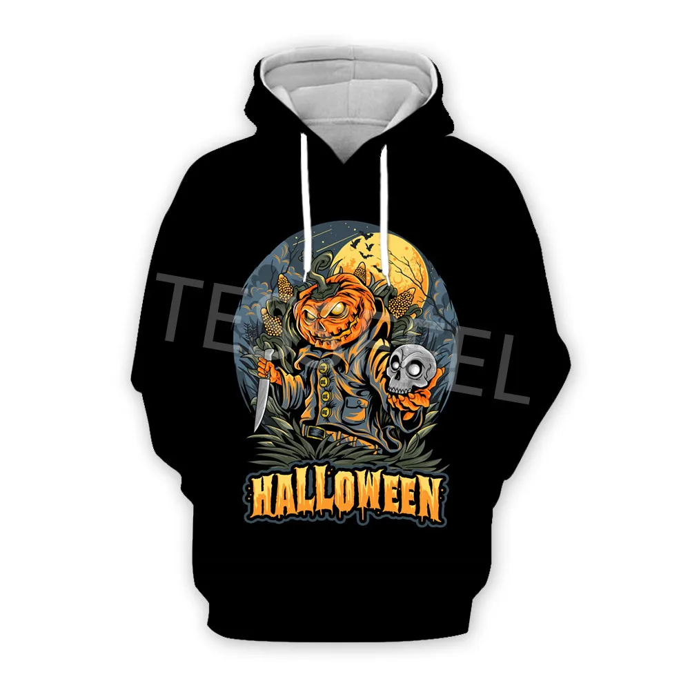 

Tessffel 3D Printed Halloween Horror Pumpkin Holiday Dress Up Hoodie Unisex Harajuku Sweatshirt Casual Pullover Sportswear H7