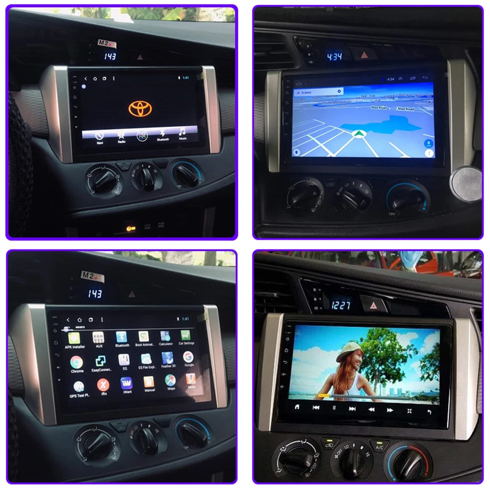 Автомобильный dvd стерео для Toyota INNOVA- LHD RHD Мультимедиа Радио dvd-плеер головное устройство SWC FM bt bose wifi Android 8,1 9"