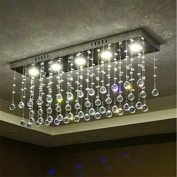 

Factory Nordic crystal rectangle ceiling lamp Creative led ceiling light for living room lustres lighting fixture Plafonnier