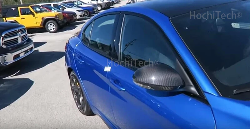 Зеркало высокого качества крышка для Alfa Romeo Giulia- Настоящее карбоновое волокно зеркало заднего вида крышка боковое зеркало Стайлинг автомобиля