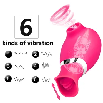 Clit Sucker Tongue Lick Vibrator for Women Nipple Sucker Vibrators Female Masturbator Clitoris Stimulator Erotic Goods For Adult 2