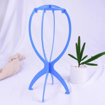 

1PC Wig Stand Plastic Wig Holders Display Portable Folding Stable Wig Stand Tool Black/Blue/White/Pink
