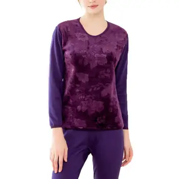 

2Pcs Women 2 Layer Golden Fleece Thicken Thermal Underwear Warm Top Pants Suit